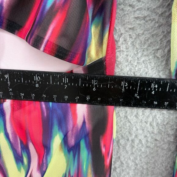 Camila Coelho Vivian Mini Dress Blue Hallucinogen Size Medium NEW - Picture 9 of 16